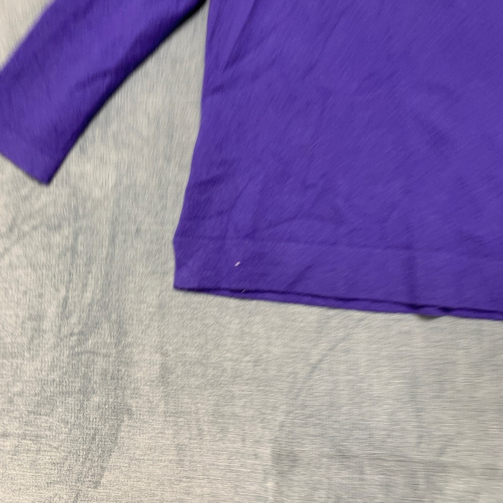 Jones New York Sweater Womens Petite Large Purple Tight Knit Mock Neck Pullover - Picture 13 of 16